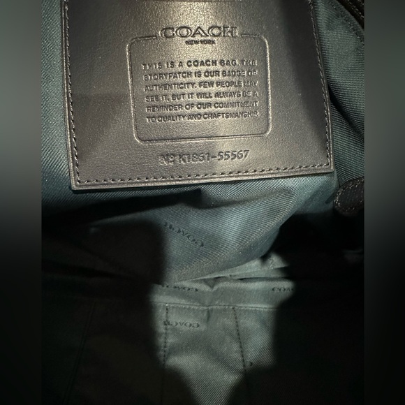 Coach Dark Navy Leather Briefcase - Picture 9 of 15